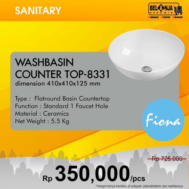 WASHBASIN COUNTER TOP - 8331